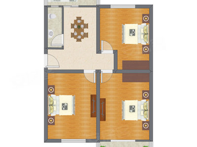 3室1厅 100.00平米