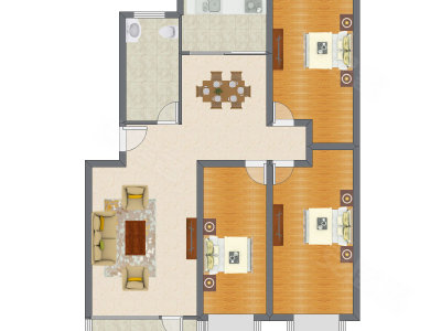 3室2厅 145.90平米