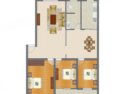 3室2厅 152.57平米