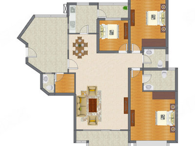 3室2厅 172.90平米