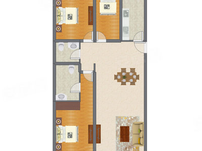 3室2厅 152.58平米