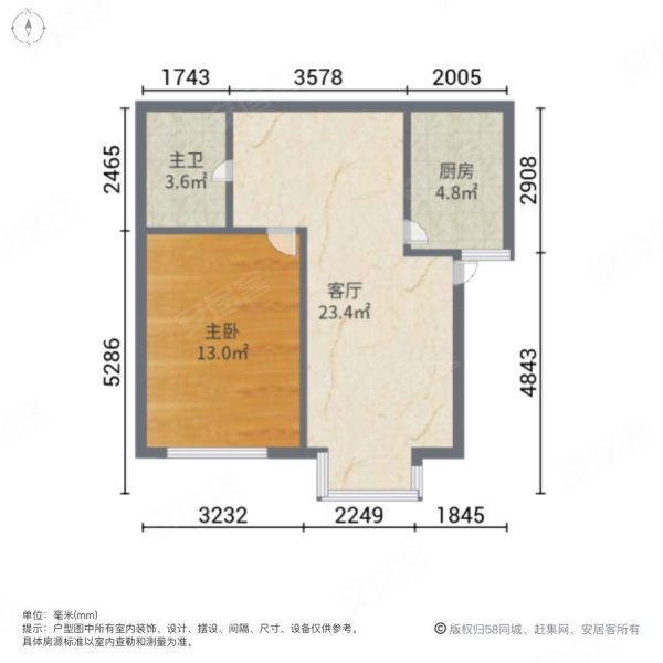 俊發盛唐城住宅標準一室一廳產權清晰精裝修電梯房