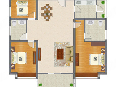 3室2厅 134.16平米