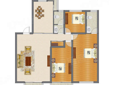 3室2厅 170.29平米