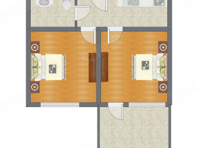 2室0厅 49.22平米