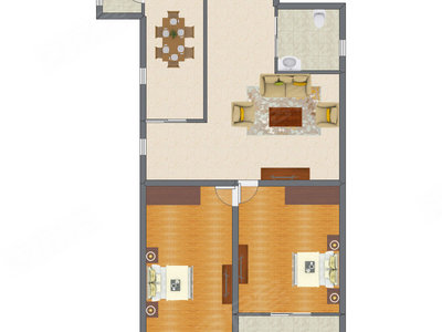 2室2厅 107.50平米