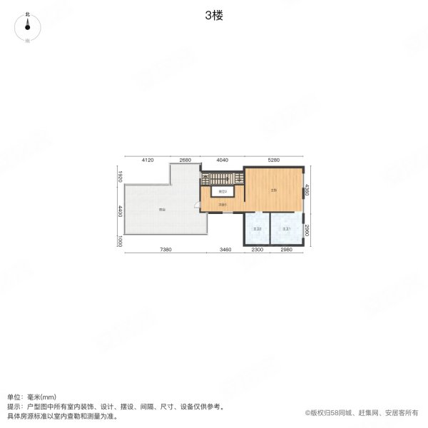 中信凯旋城(别墅)6室3厅5卫281㎡南北550万