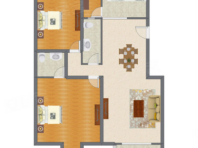2室2厅 141.17平米