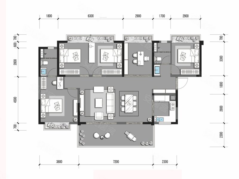 江南万达旁12000现房,配套成熟,户型方正,可送车位,奥园瀚德棠悦府
