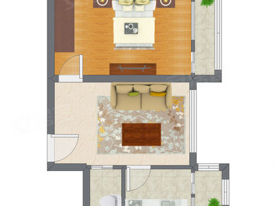 1室1厅 54.00平米户型图