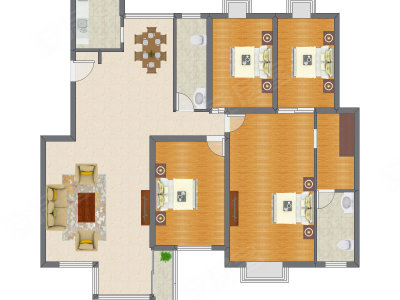 4室2厅 199.90平米