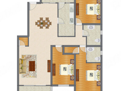 3室2厅 170.39平米