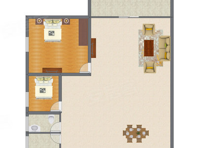 2室2厅 94.00平米