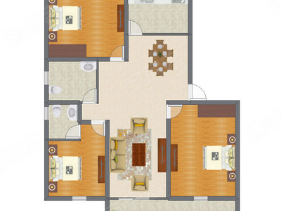 3室2厅 111.50平米