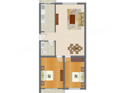 2室2厅 113.14平米