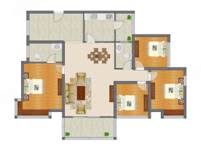 4室2厅 122.65平米