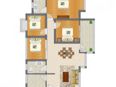 4室2厅 108.90平米