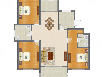 3室2厅 152.54平米