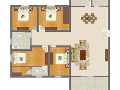 4室2厅 150.58平米