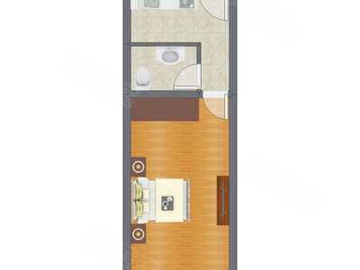 1室1厅 42.32平米