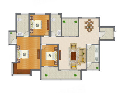 3室2厅 139.34平米