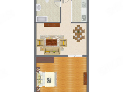 1室2厅 73.88平米
