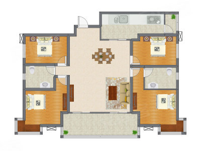 4室2厅 158.65平米