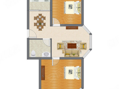 2室2厅 82.69平米