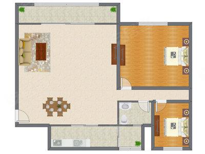 2室2厅 162.00平米