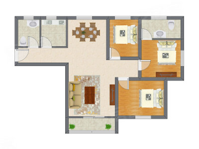 3室2厅 112.78平米