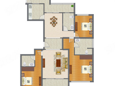 3室2厅 170.76平米