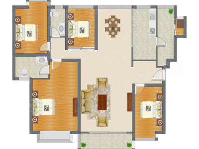 4室2厅 191.16平米