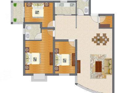 3室2厅 139.92平米户型图