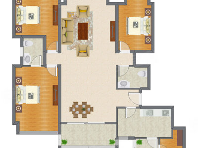 3室2厅 153.13平米
