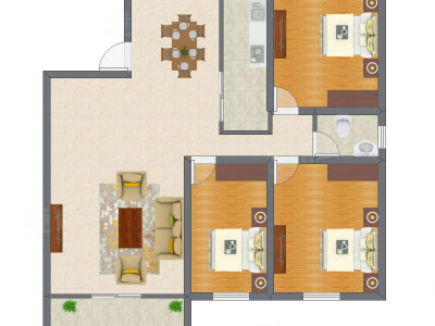 3室2厅 99.35平米