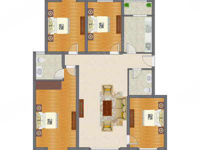 4室1厅 162.80平米