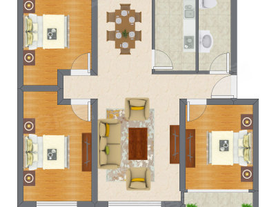 3室2厅 112.43平米