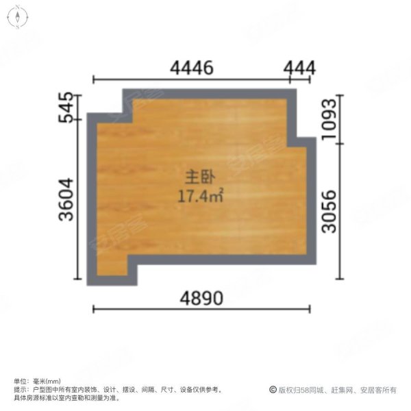 燕郊岩峰云裳1室1厅1卫36㎡南北22万