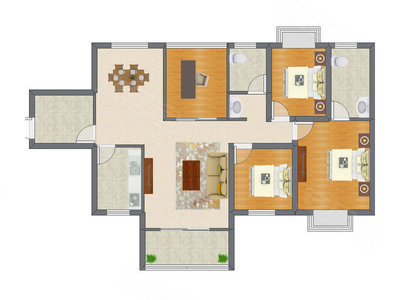 4室2厅 144.56平米