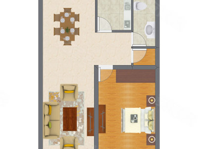 1室1厅 92.00平米户型图