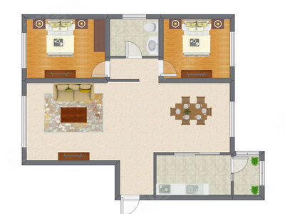 2室2厅 118.88平米