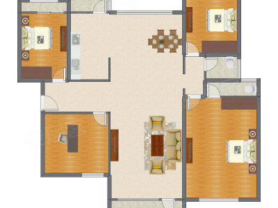 4室2厅 166.74平米