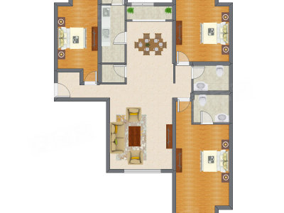 3室2厅 161.55平米