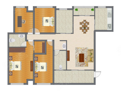 4室2厅 140.31平米