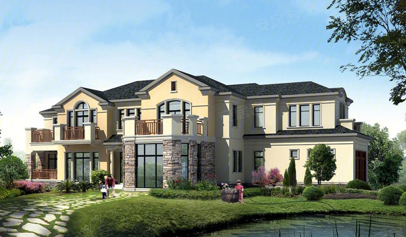 两层独栋别墅(附900平庭院.临水系)温哥华城星月湖畔 诚售