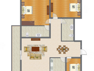 3室1厅 143.12平米
