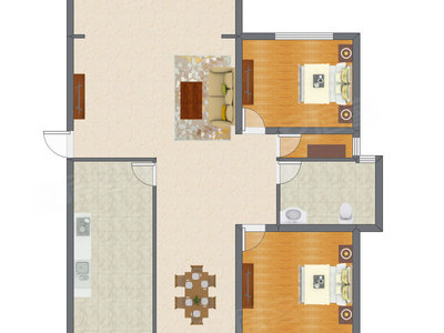 2室2厅 121.00平米