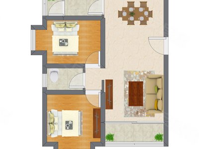 2室2厅 71.97平米