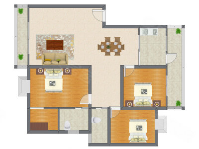 3室2厅 132.74平米