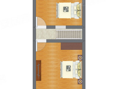 2室1厅 22.91平米